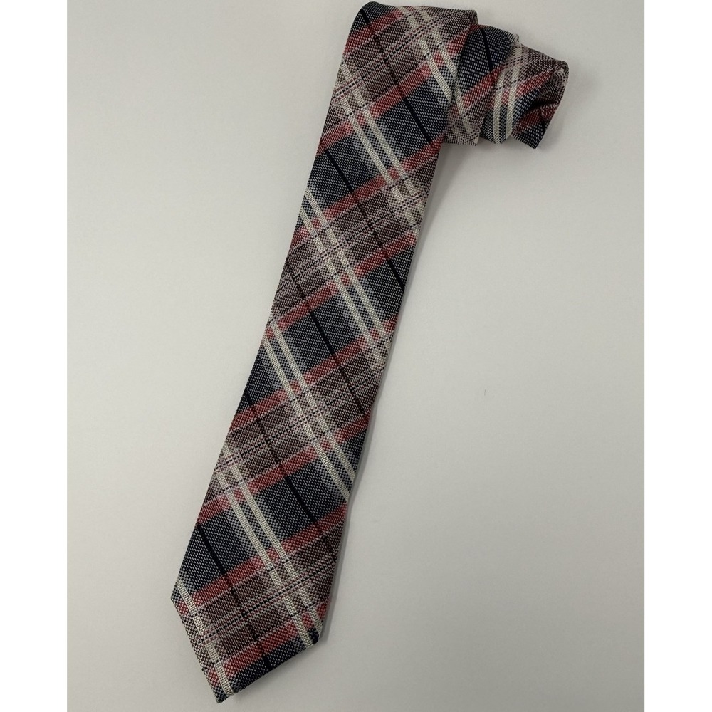 Bruno Marchesi Handmade 100% silk tie blue/red/white
